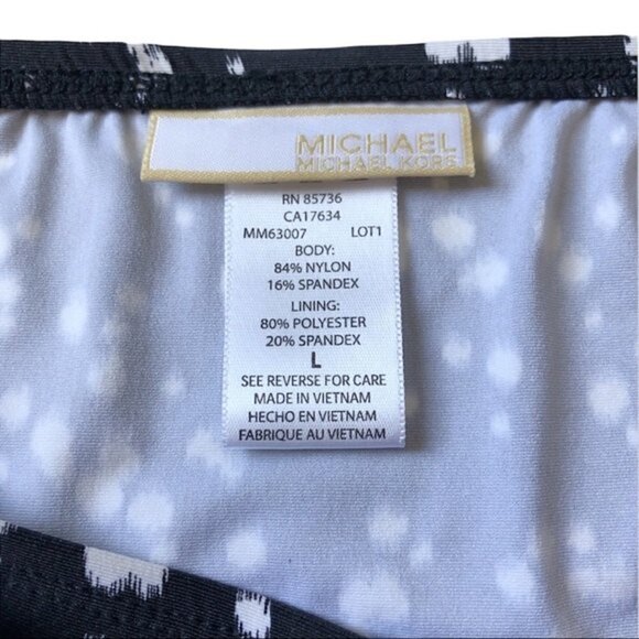 Michael Kors Bikini Swim Bottoms Op Art Side Tie String Large NWT - Picture 3 of 5